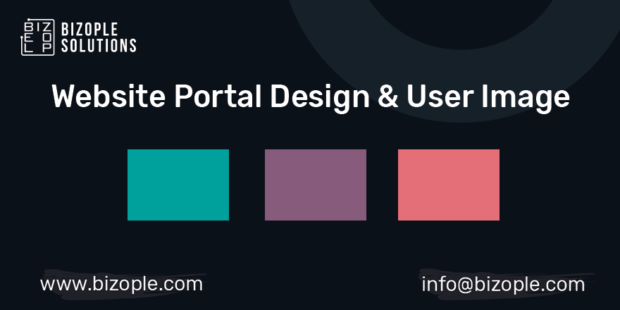 Website Portal Design & User image on portal