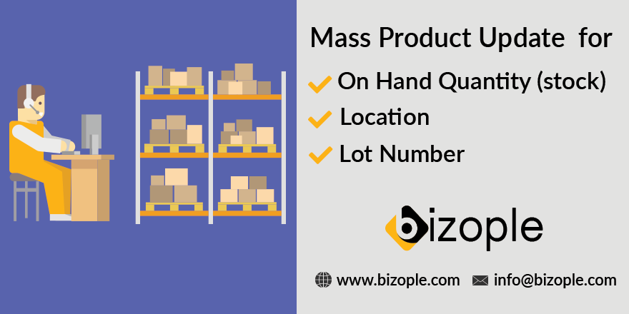 Mass Product Qty, Location, Lot Number Update