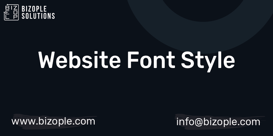 Website Font Style